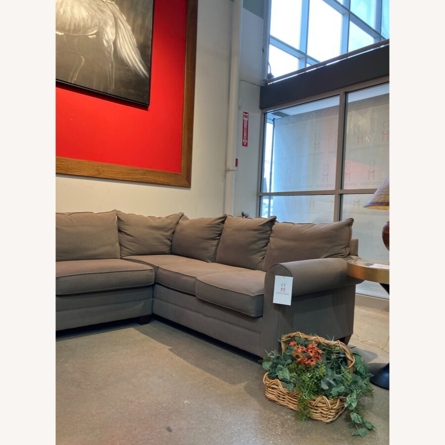 3 Pc U-Shape Fabric Rollarm Sectional - image-4