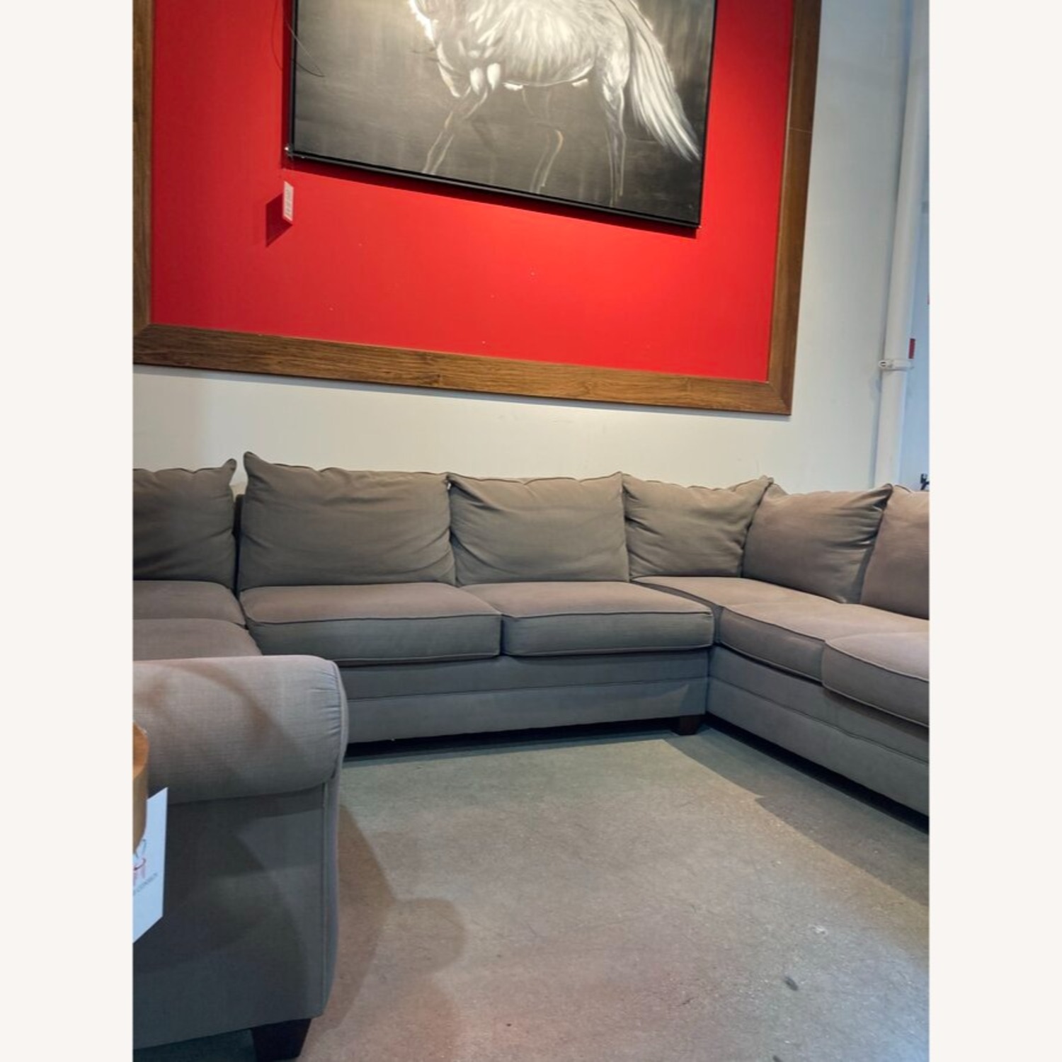 3 Pc U-Shape Fabric Rollarm Sectional - image-3