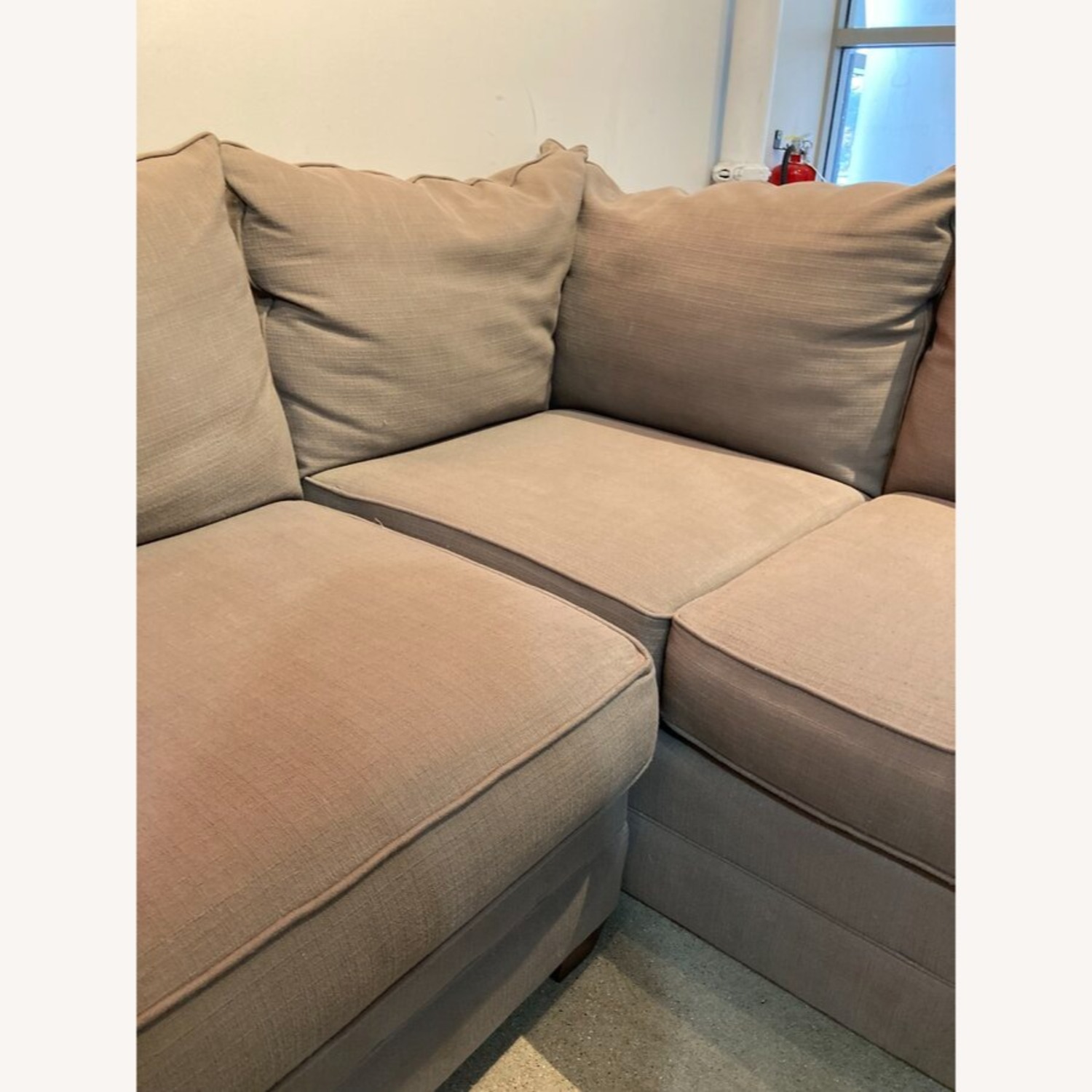 3 Pc U-Shape Fabric Rollarm Sectional - image-6