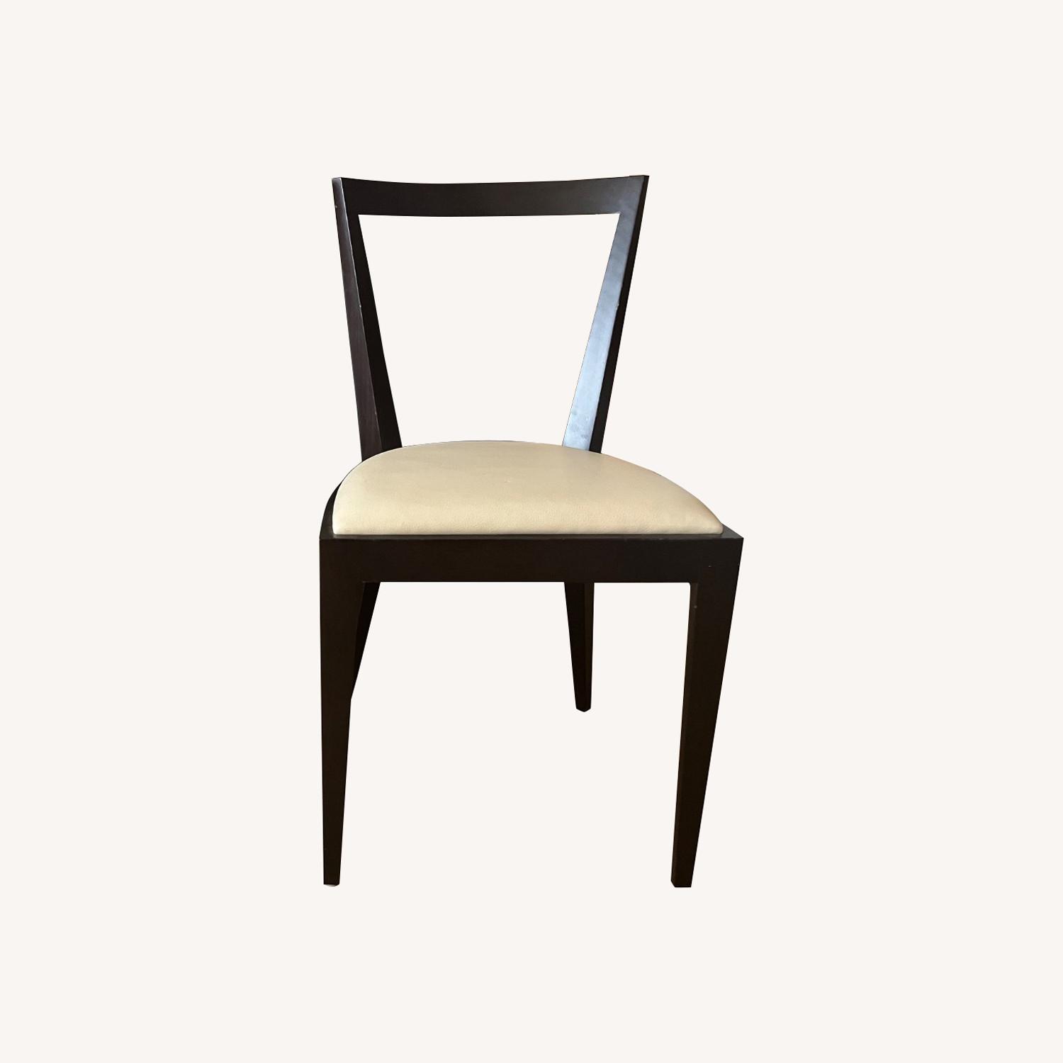 Maria Yee Dining Chairs White Leather S/6 - image-15