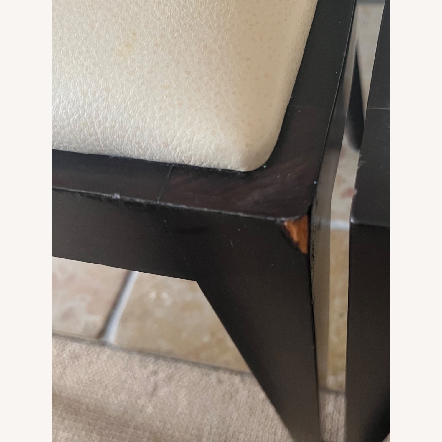 Maria Yee Dining Chairs White Leather S/6 - image-12