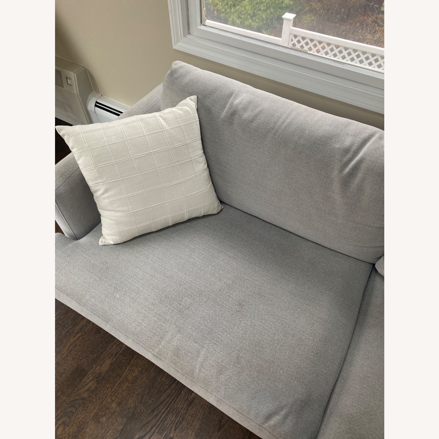 Light Gray Fabric 3+ Seater Sofa - image-3