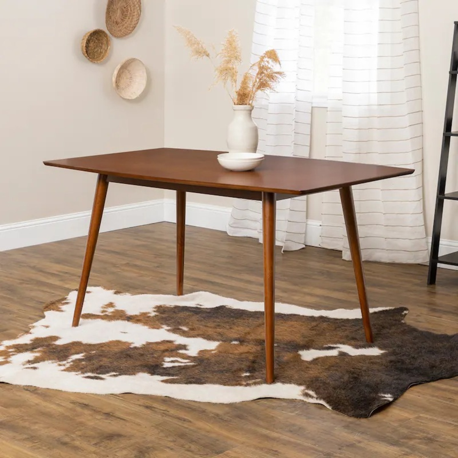 Walker Edison Skara Dark Brown Wood Dining Table - image-6
