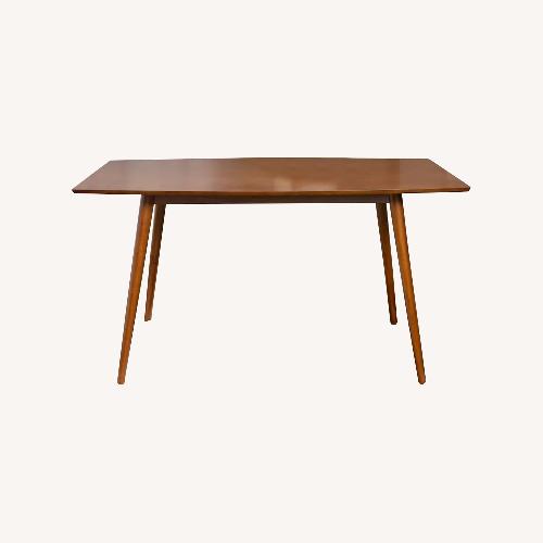 Used Walker Edison Skara Dark Brown Wood Dining Table for sale on AptDeco