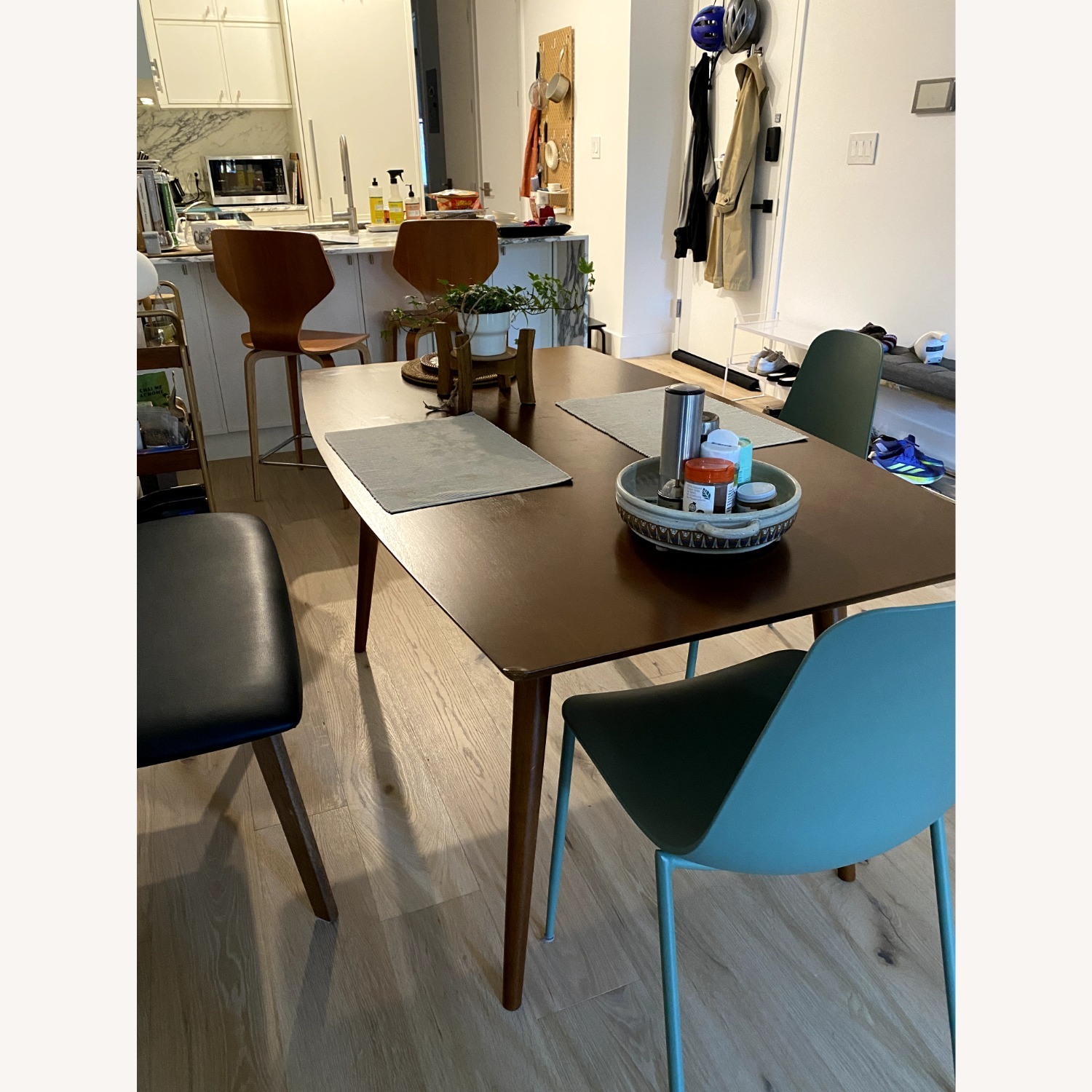 Walker Edison Skara Dark Brown Wood Dining Table - image-5