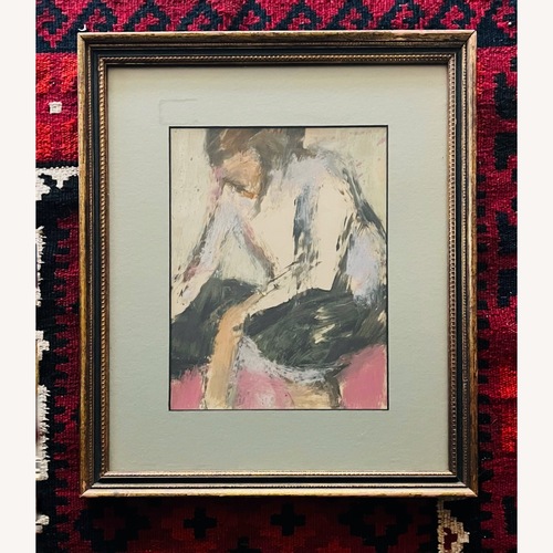 Used 1960s Abstract Figural Painting Framed Signed for sale on AptDeco