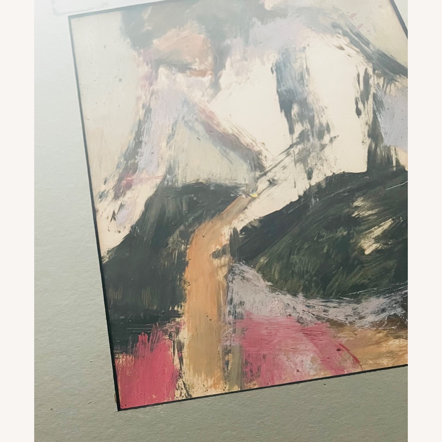 1960s Abstract Figural Painting Framed Signed - image-4