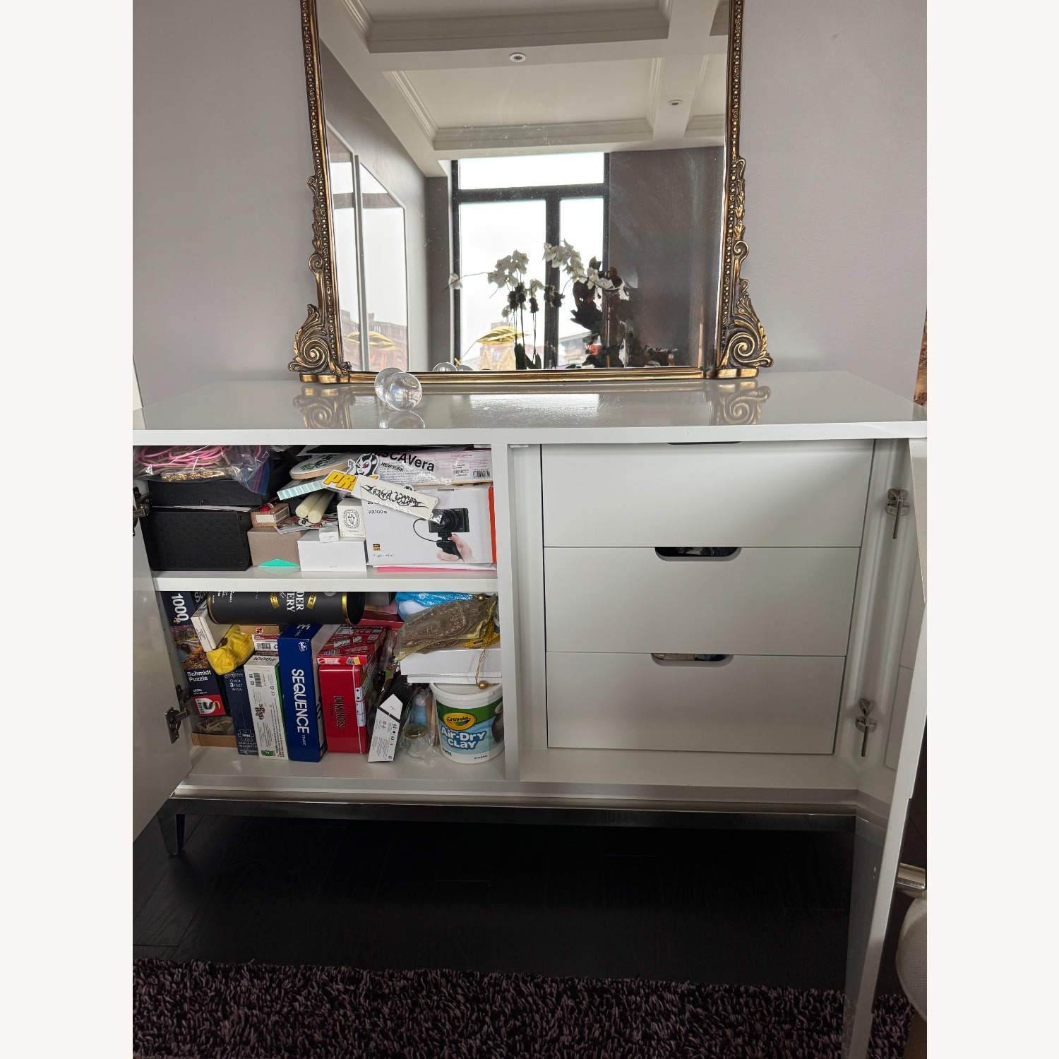 Jonathan Adler Channing White Lacquer Sideboard - image-7