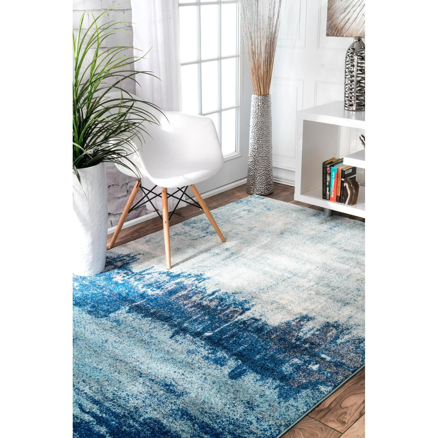 nuLOOM Alayna Abstract Area Rug, 6' 7" x 9', Blue - image-2