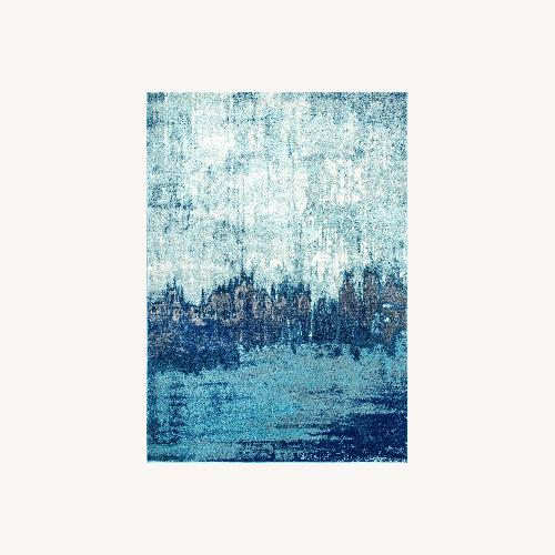 Used nuLOOM Alayna Abstract Area Rug, 6' 7" x 9', Blue for sale on AptDeco