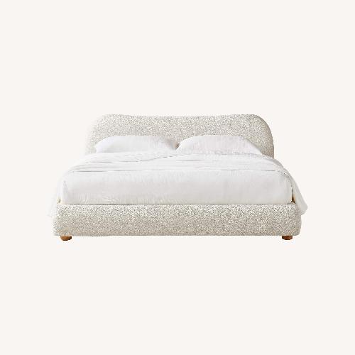 Used CB2 Diana King Bed White Boucle for sale on AptDeco