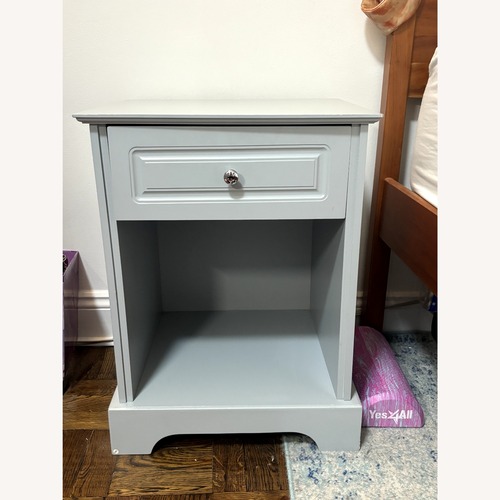 Used Target Baxton Studio Light Gray Wood Nightstand for sale on AptDeco