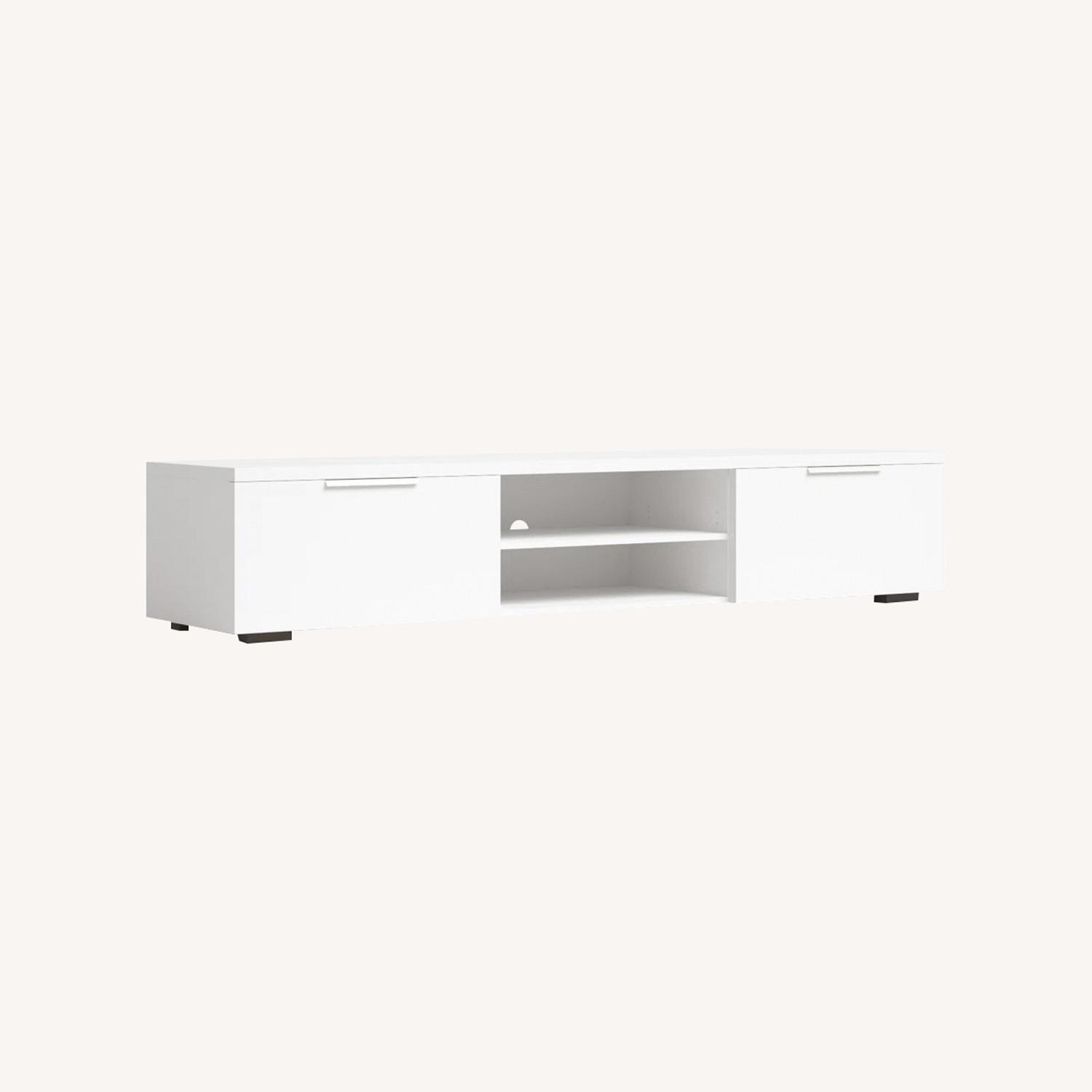 White High Gloss 68 Inch Wide Media Console - image-0