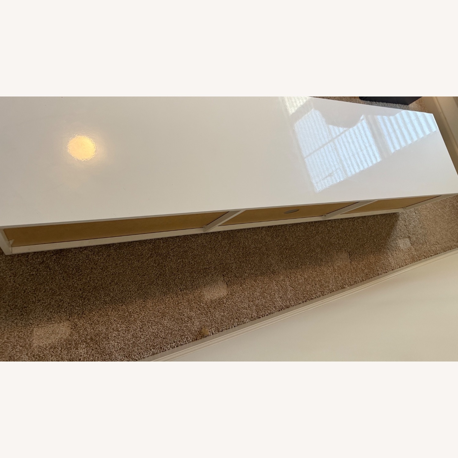 White High Gloss 68 Inch Wide Media Console - image-6