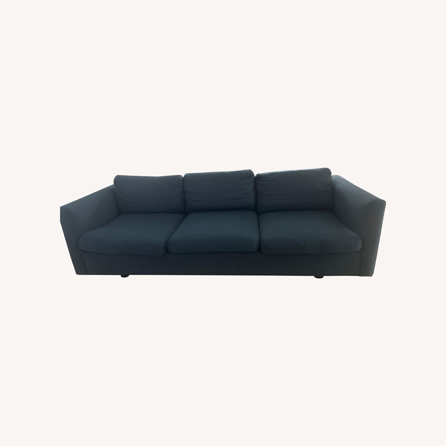 Blue Fabric 3 Seater Sofa - image-0