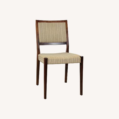 Used Scandinavian Rosewood Chairs W Vintage Fabric for sale on AptDeco