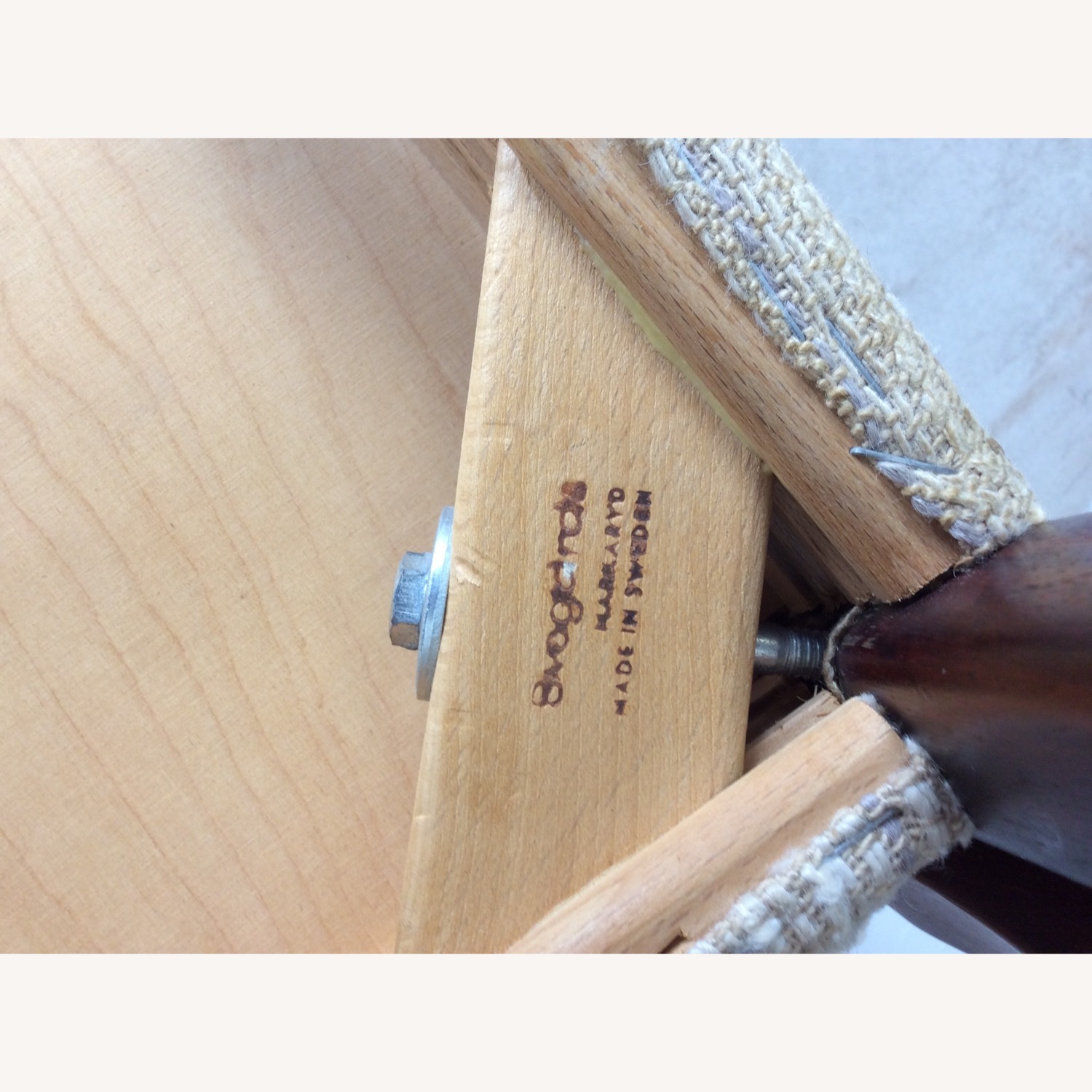 Scandinavian Rosewood Chairs W Vintage Fabric - image-15