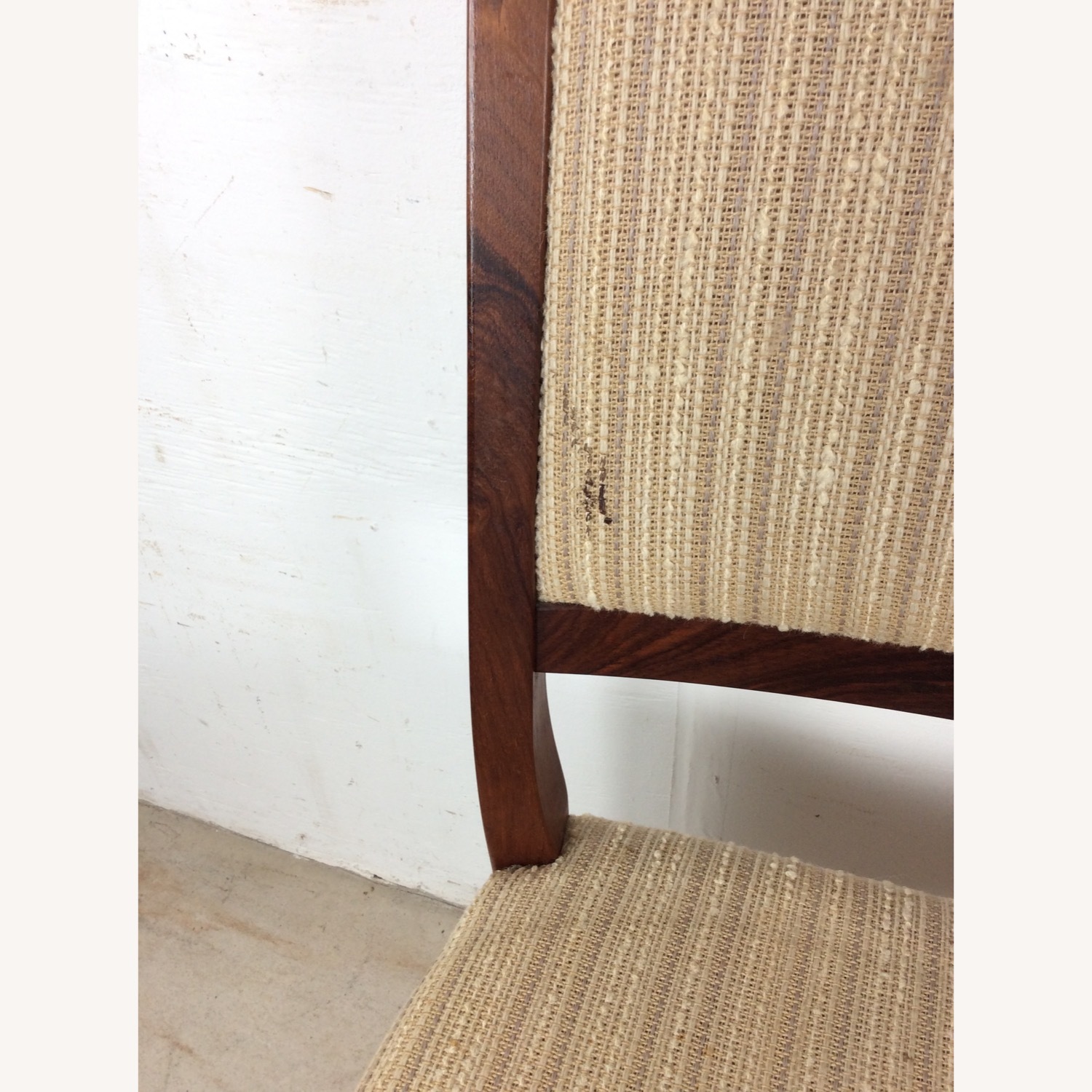 Scandinavian Rosewood Chairs W Vintage Fabric - image-7