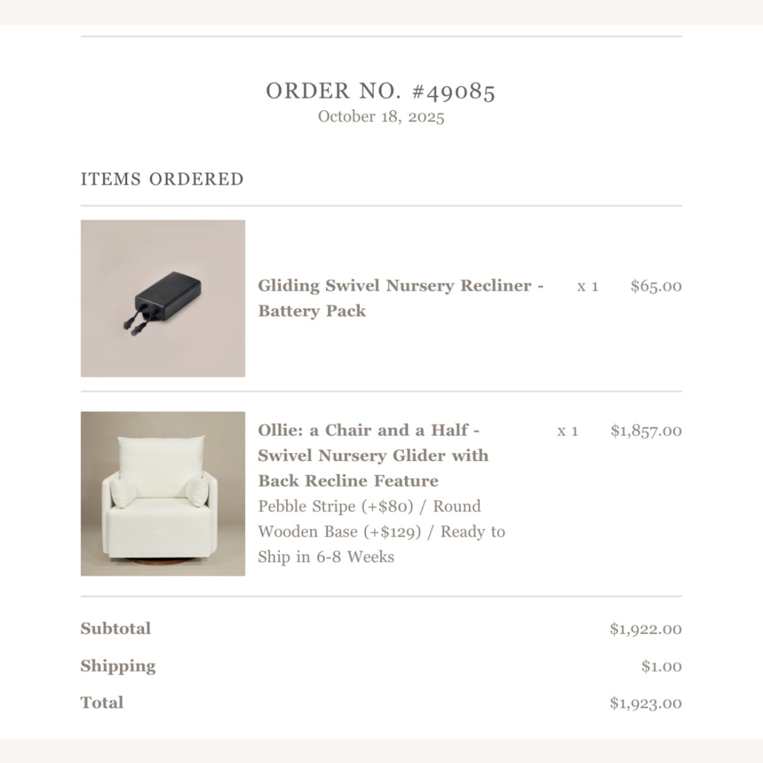 Oilo Ollie Glider/Recliner  - image-5