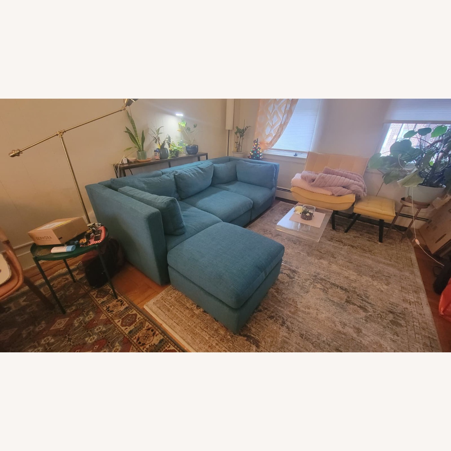 Joybird Turquoise Sectional Sofa - image-2