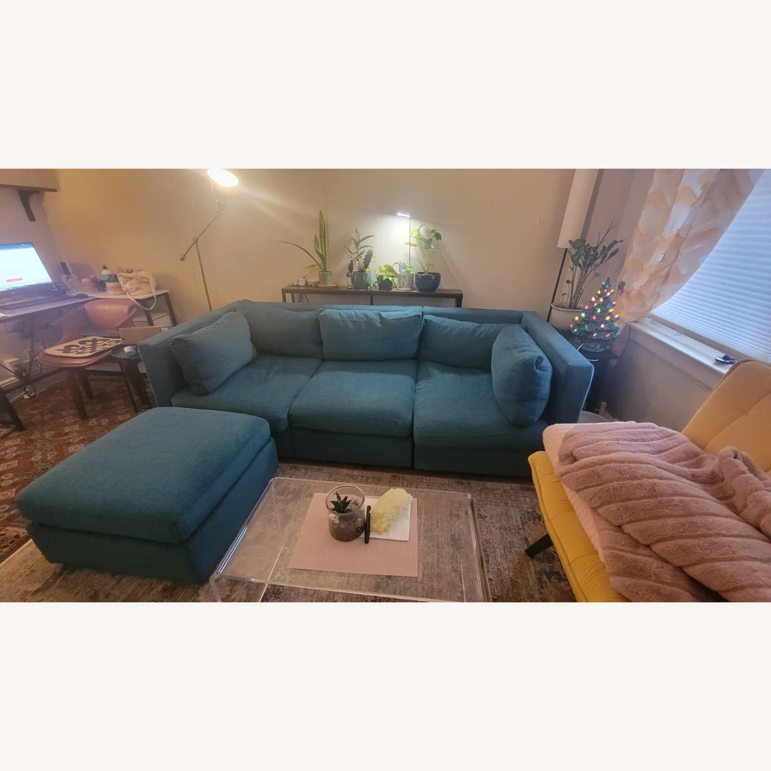 Joybird Turquoise Sectional Sofa - image-4