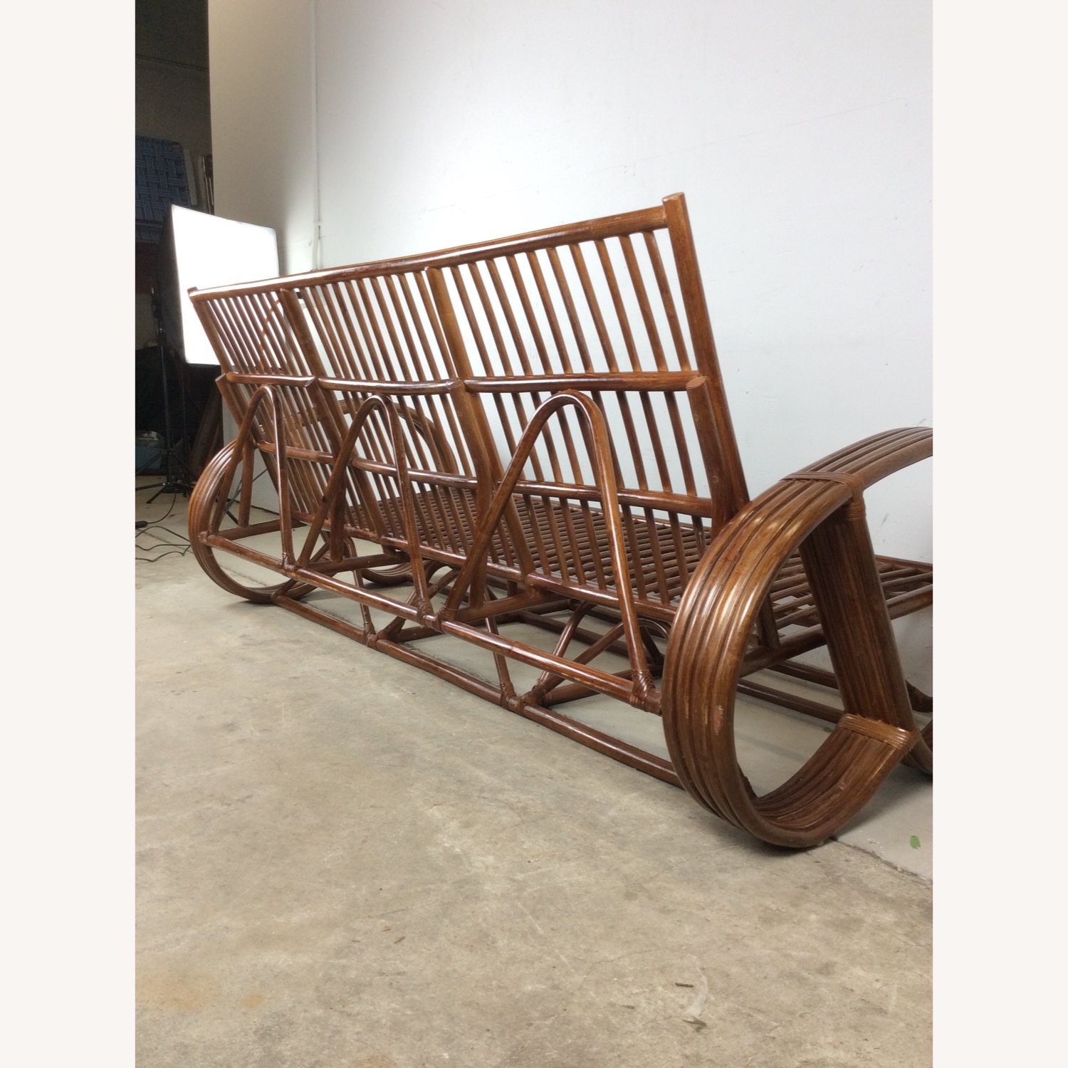 Vintage 3 Seater Sofa Frame style of Paul Frankl - image-22