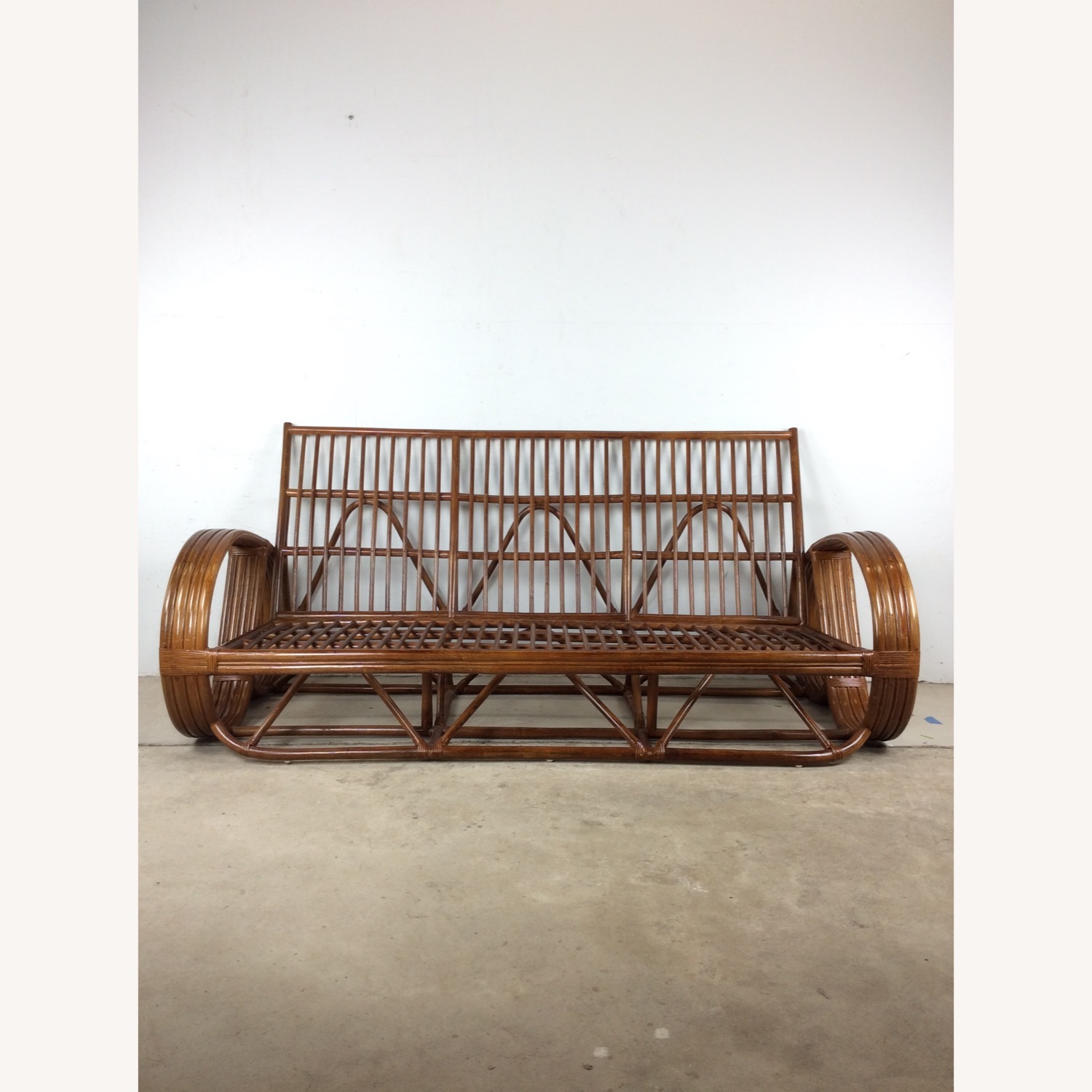 Vintage 3 Seater Sofa Frame style of Paul Frankl - image-2