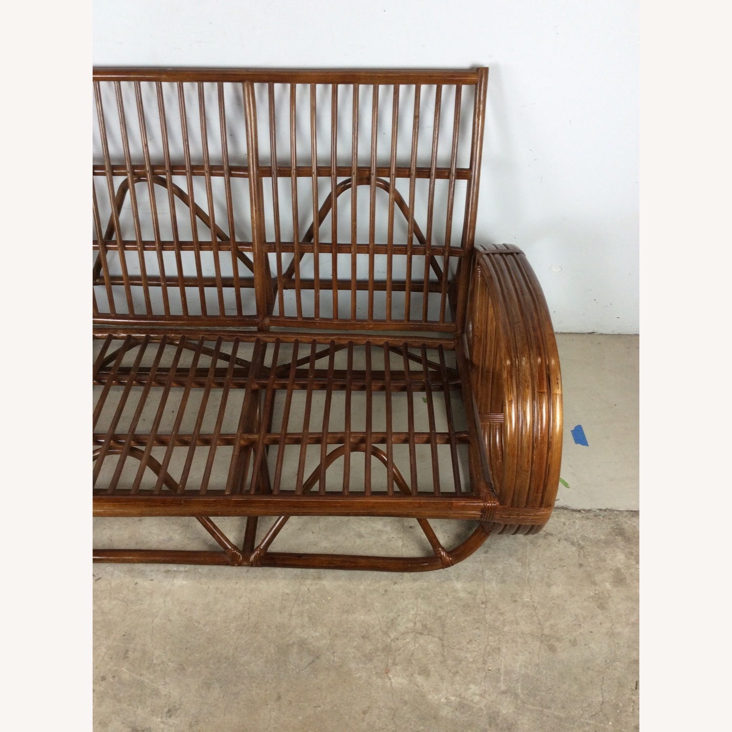 Vintage 3 Seater Sofa Frame style of Paul Frankl - image-3