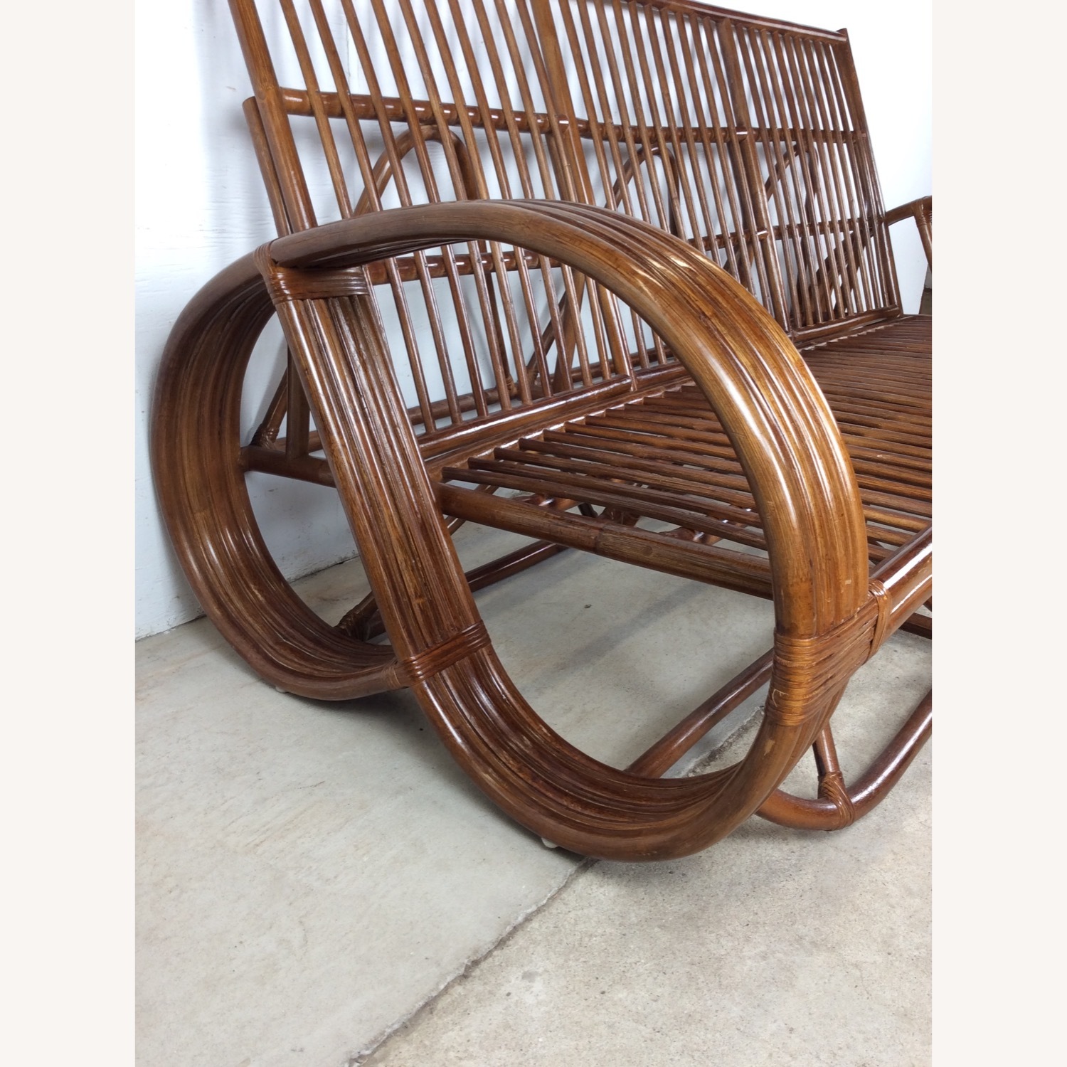 Vintage 3 Seater Sofa Frame style of Paul Frankl - image-11