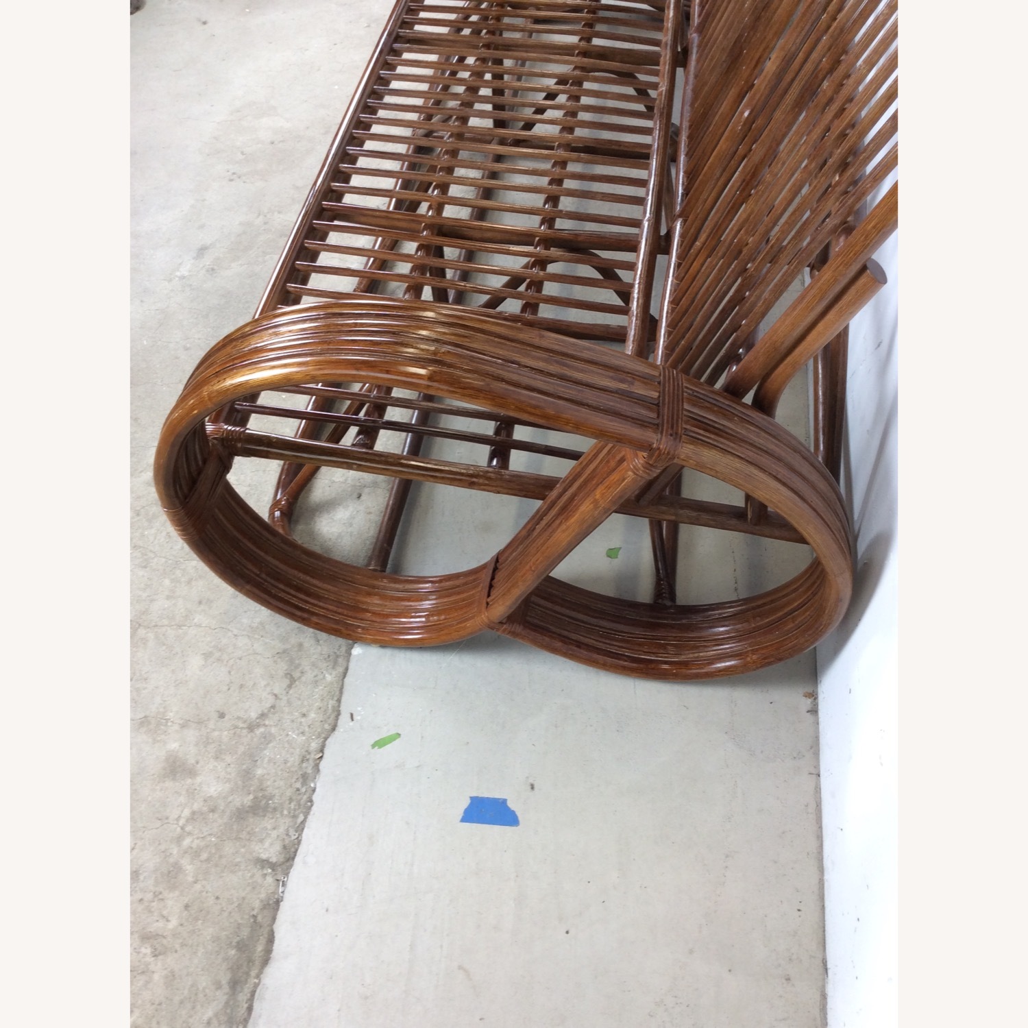 Vintage 3 Seater Sofa Frame style of Paul Frankl - image-9