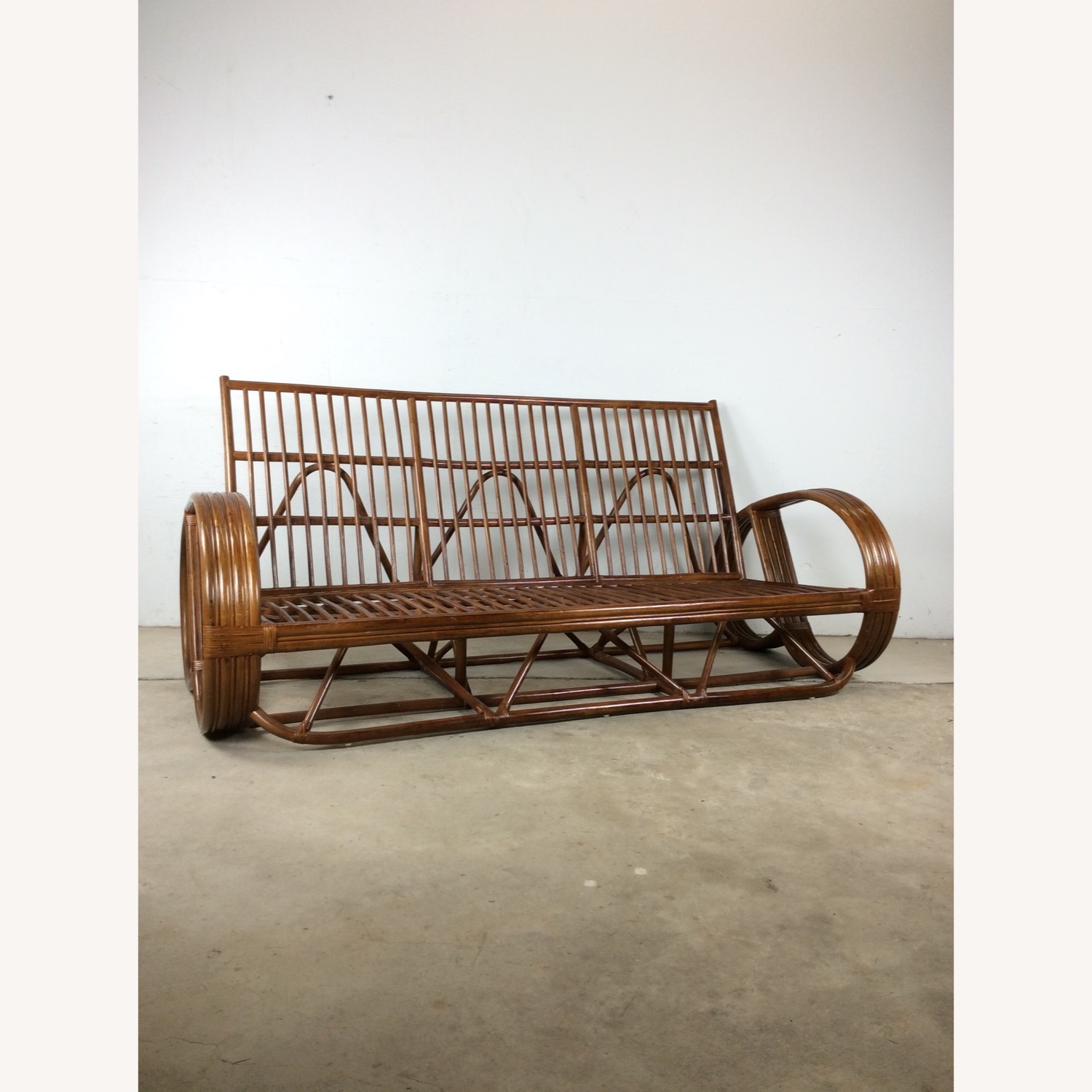 Vintage 3 Seater Sofa Frame style of Paul Frankl - image-23