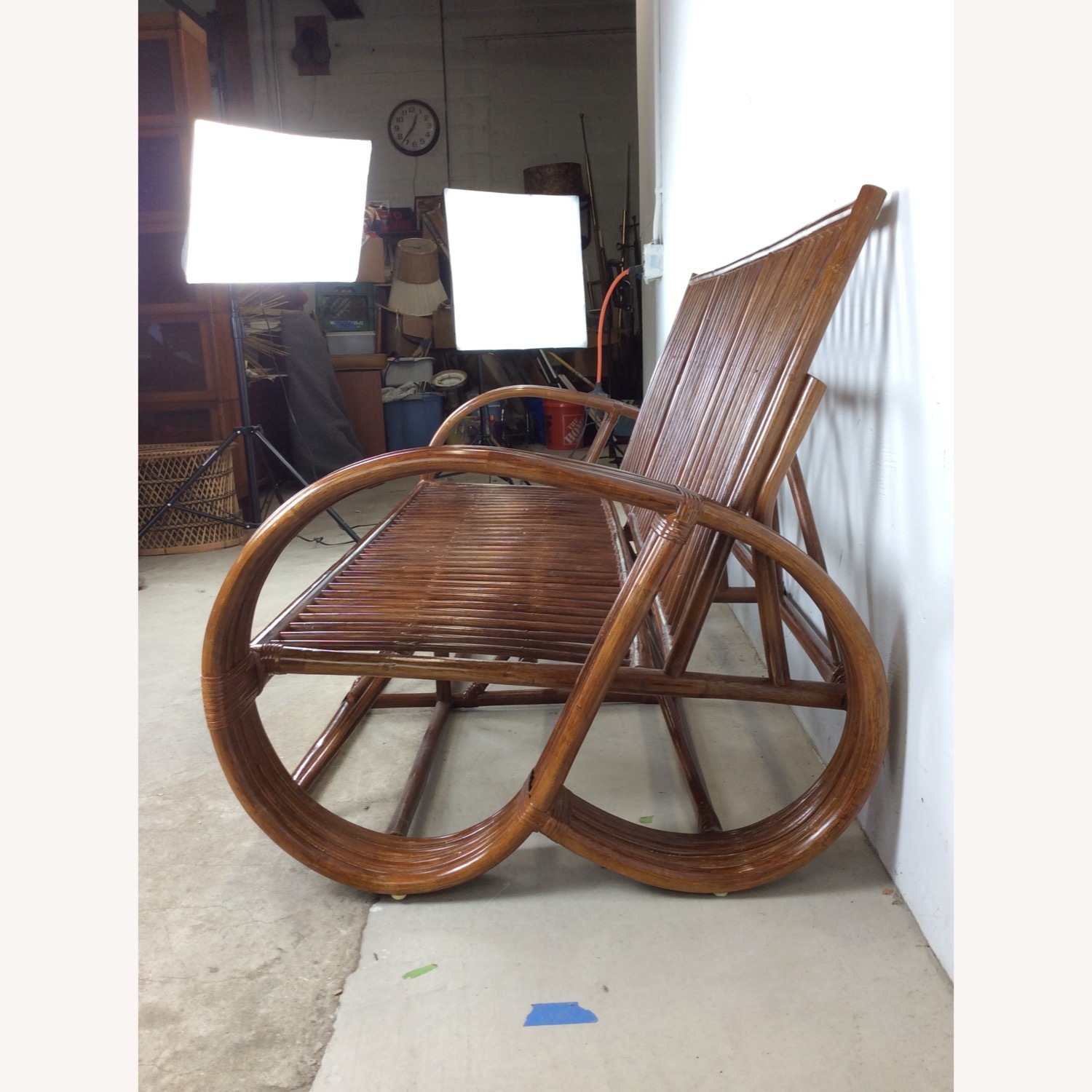 Vintage 3 Seater Sofa Frame style of Paul Frankl - image-8