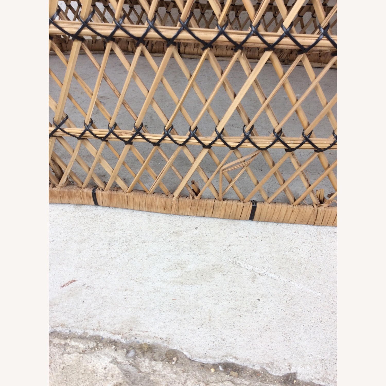 Vintage Rattan Oval Shaped Coffee Table - image-8