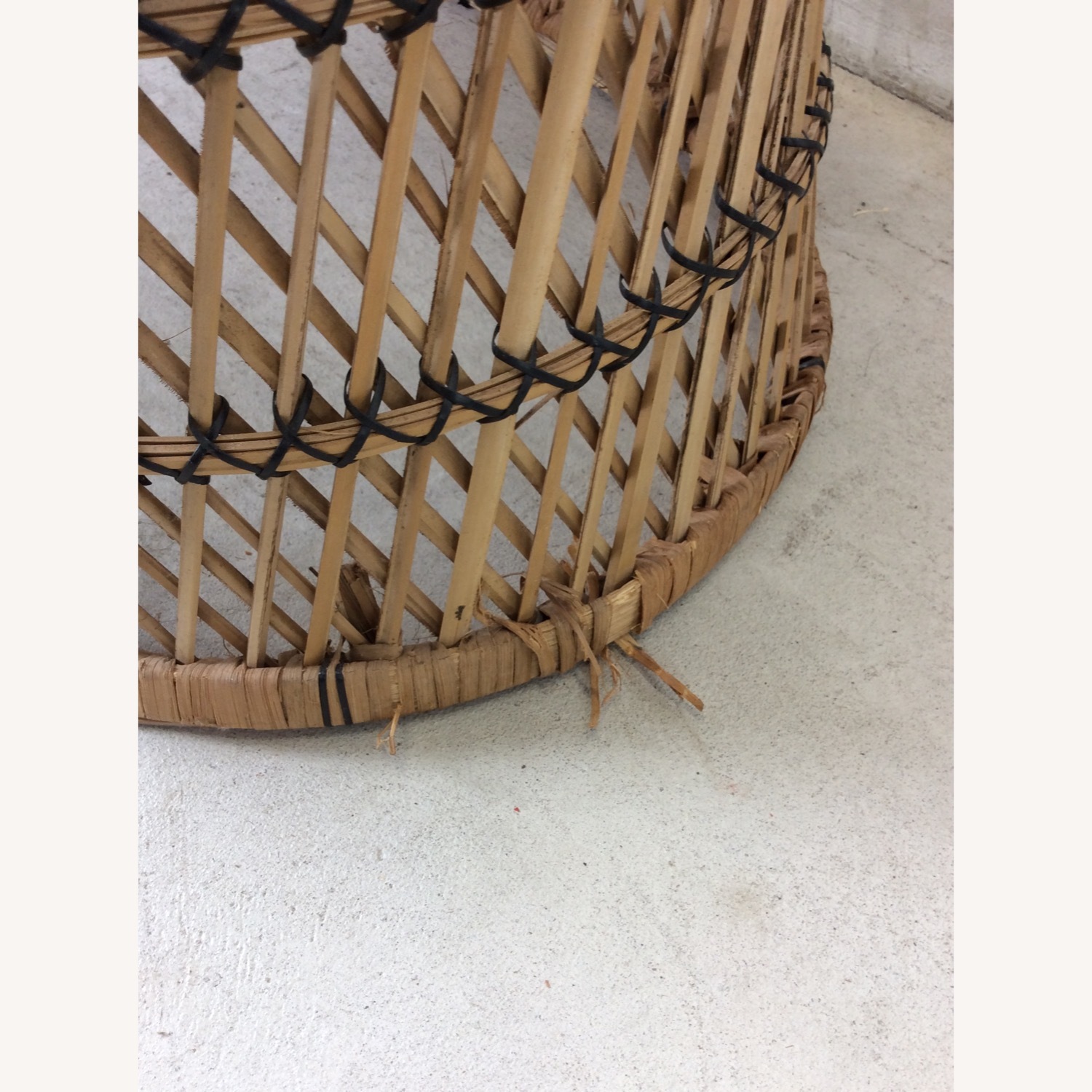 Vintage Rattan Oval Shaped Coffee Table - image-6