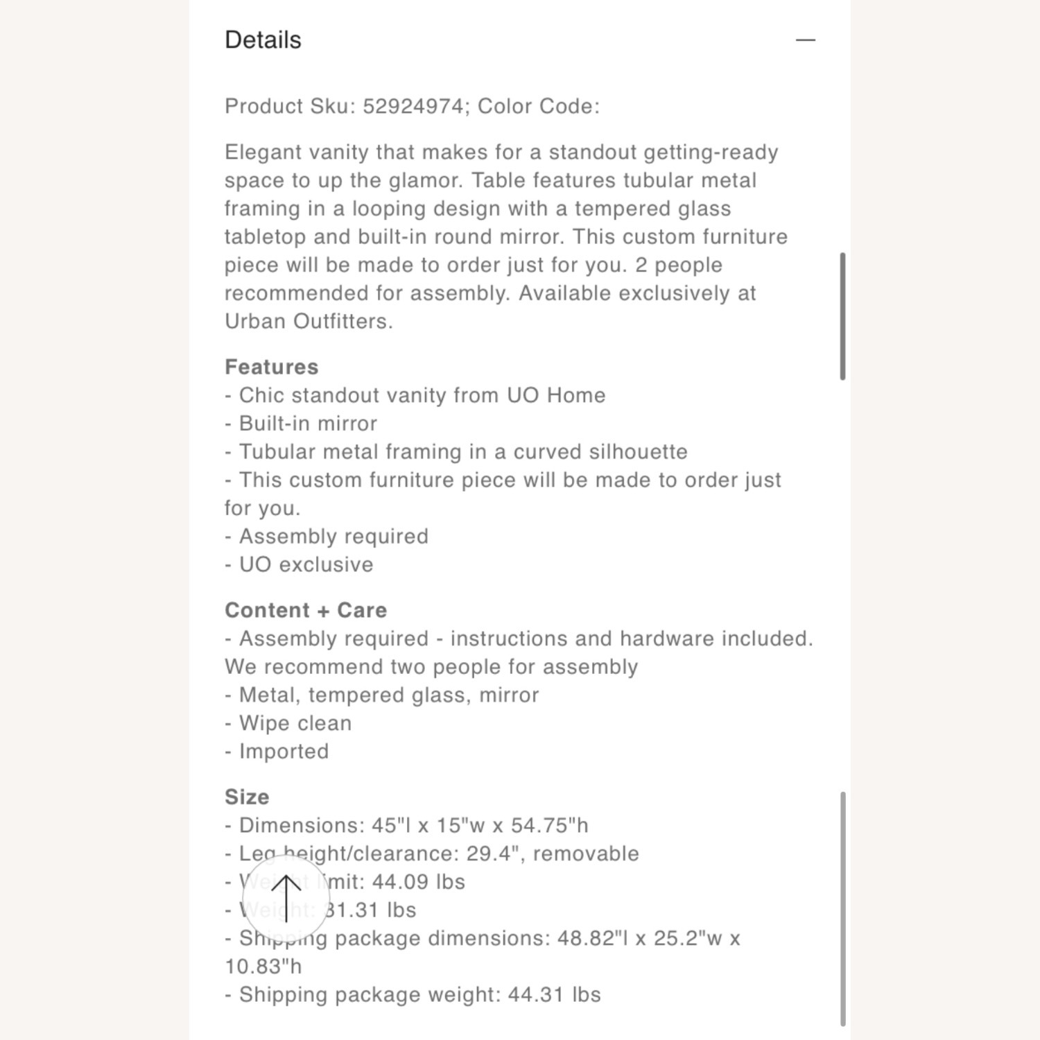 Urban Outfitters Charlotte Vanity - image-2