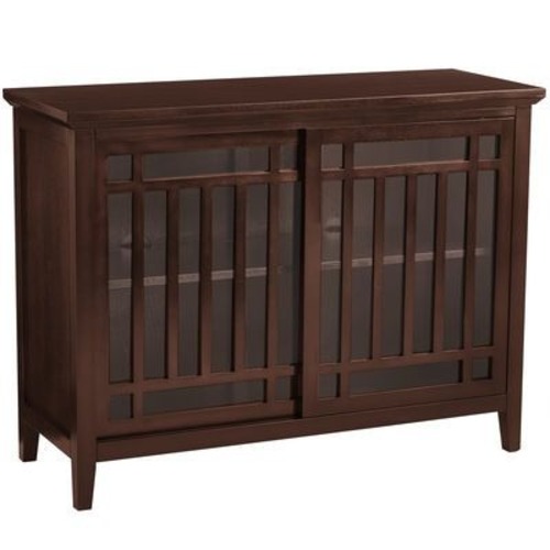 Used Pier 1 Imports Simon Dark Brown Wood Sideboard for sale on AptDeco