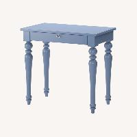IKEA Isala Blue Wood Desk