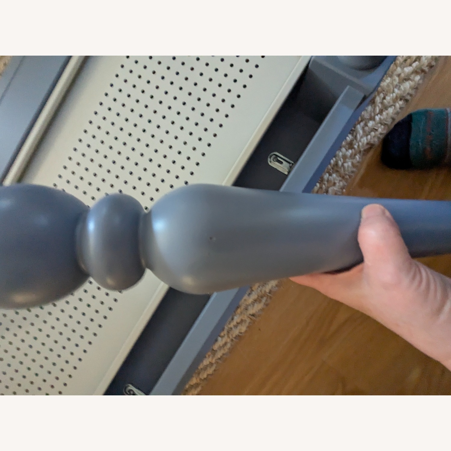 IKEA Isala Blue Wood Desk - image-5