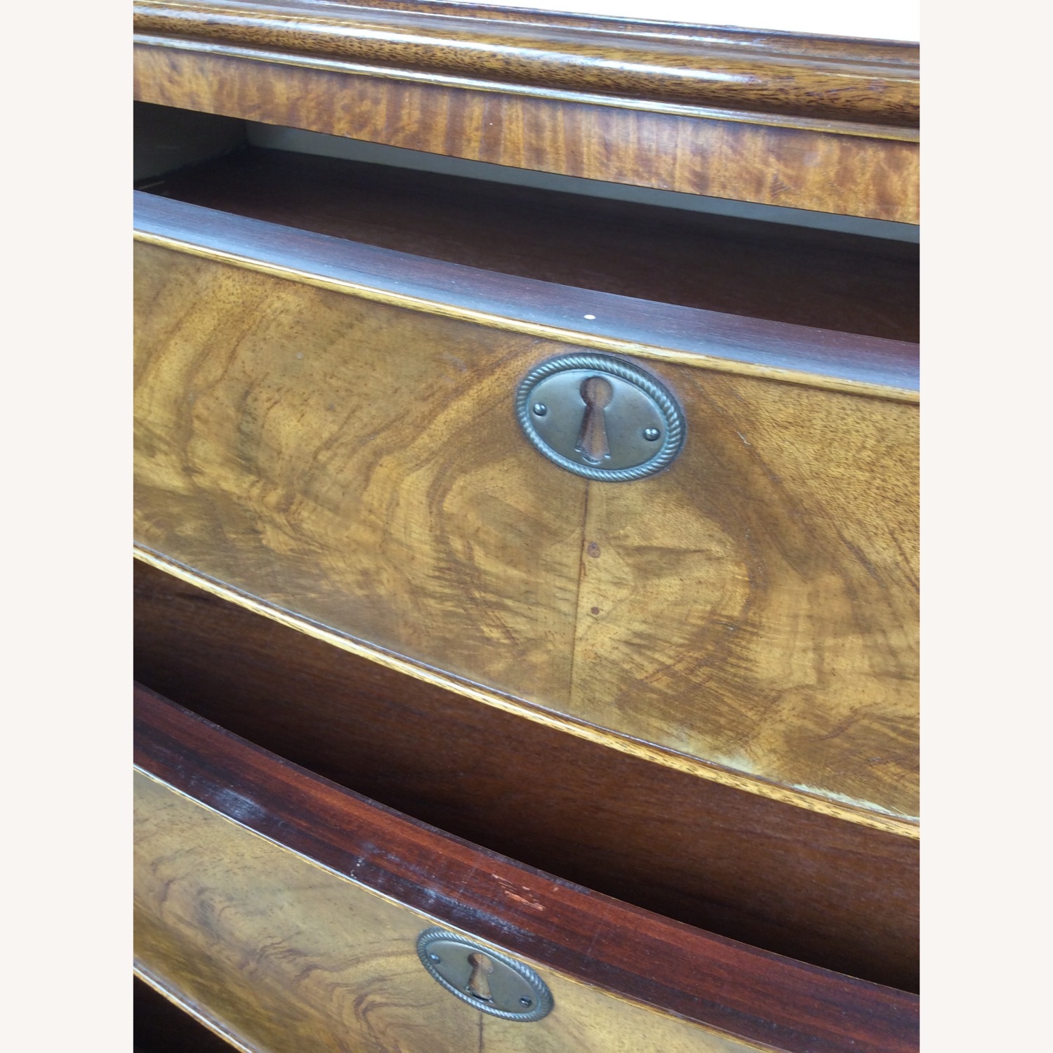 Antique Mahogany Chest with Brass Hardware - image-14