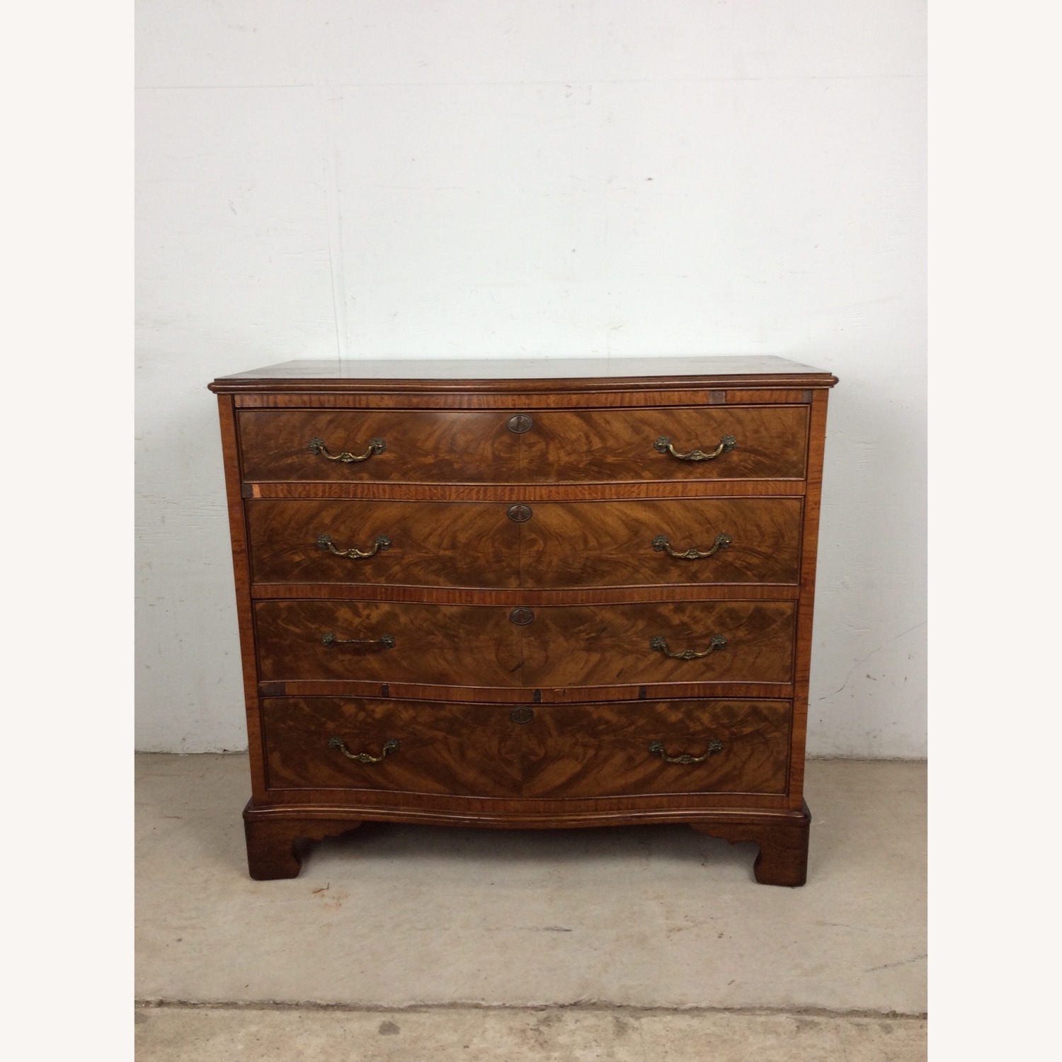 Antique Mahogany Chest with Brass Hardware - image-22