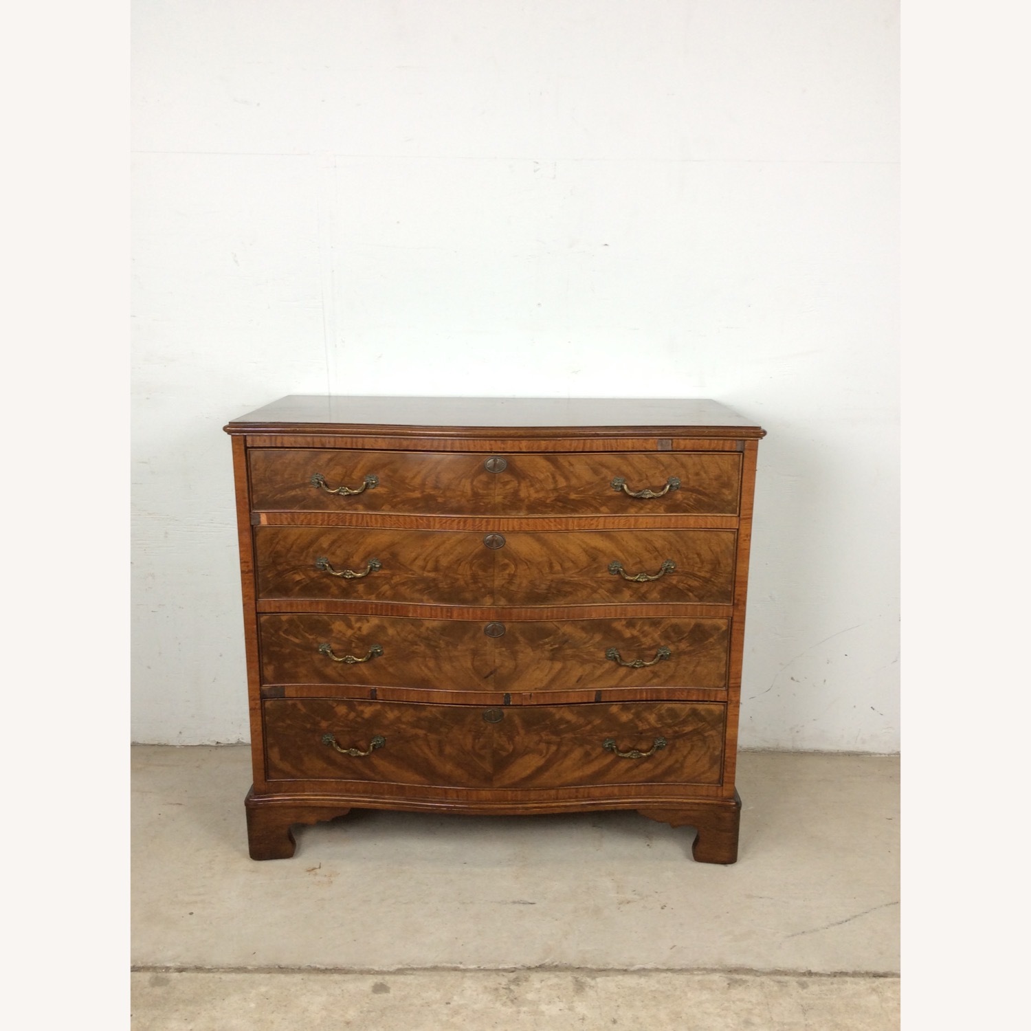 Antique Mahogany Chest with Brass Hardware - image-2