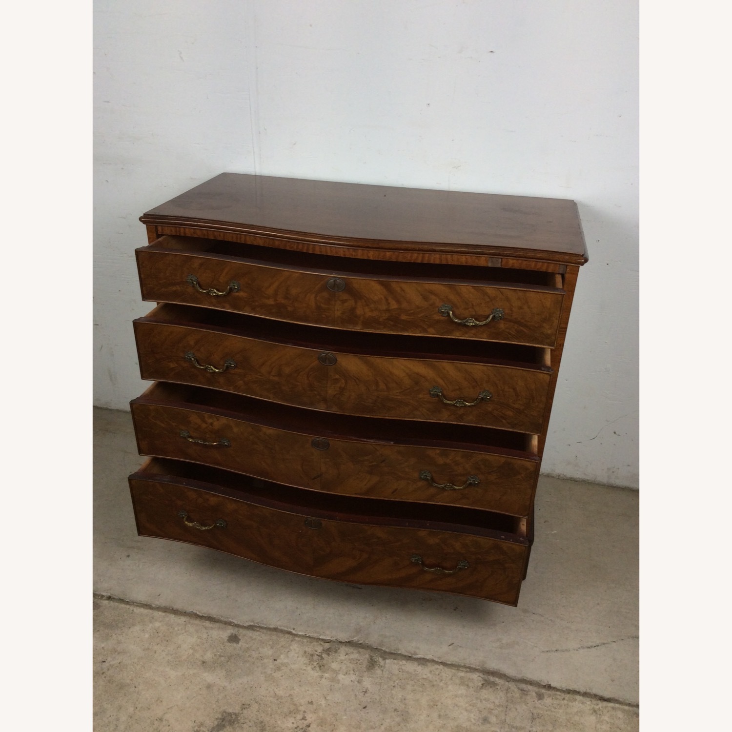 Antique Mahogany Chest with Brass Hardware - image-16