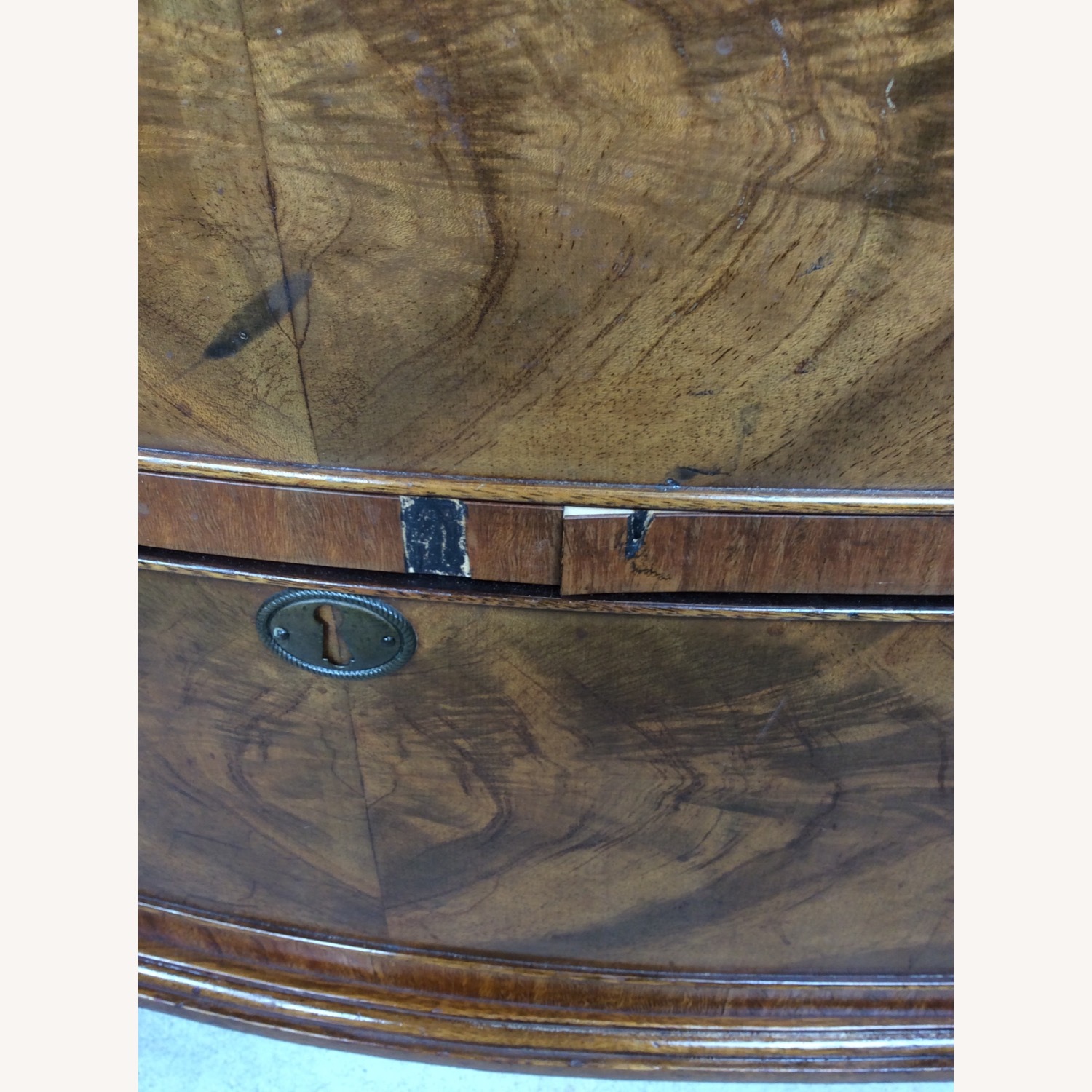 Antique Mahogany Chest with Brass Hardware - image-8