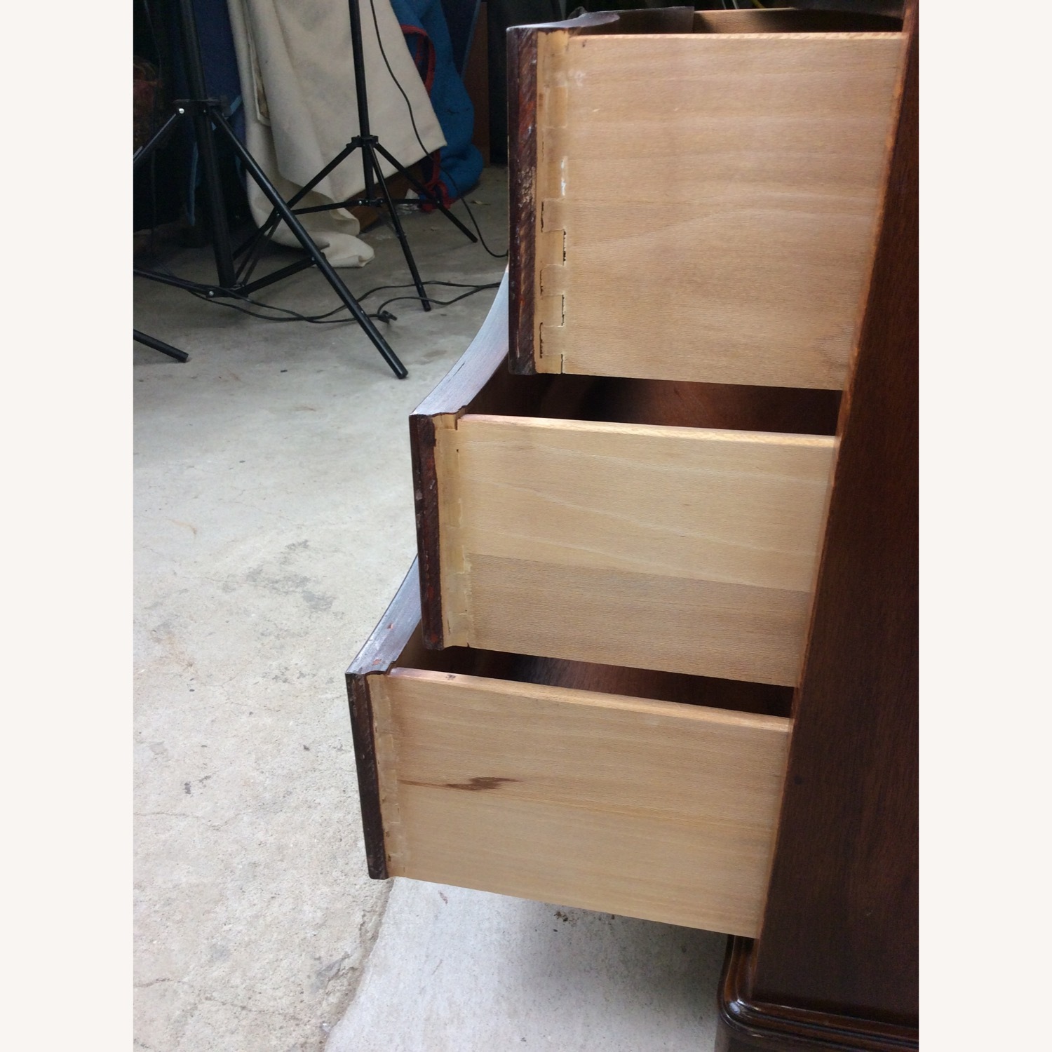 Antique Mahogany Chest with Brass Hardware - image-12