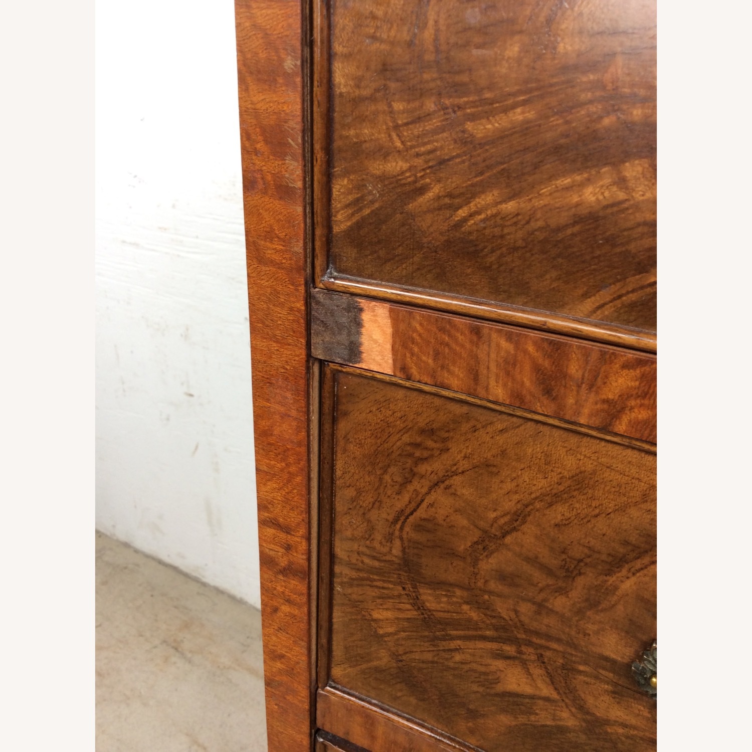 Antique Mahogany Chest with Brass Hardware - image-9