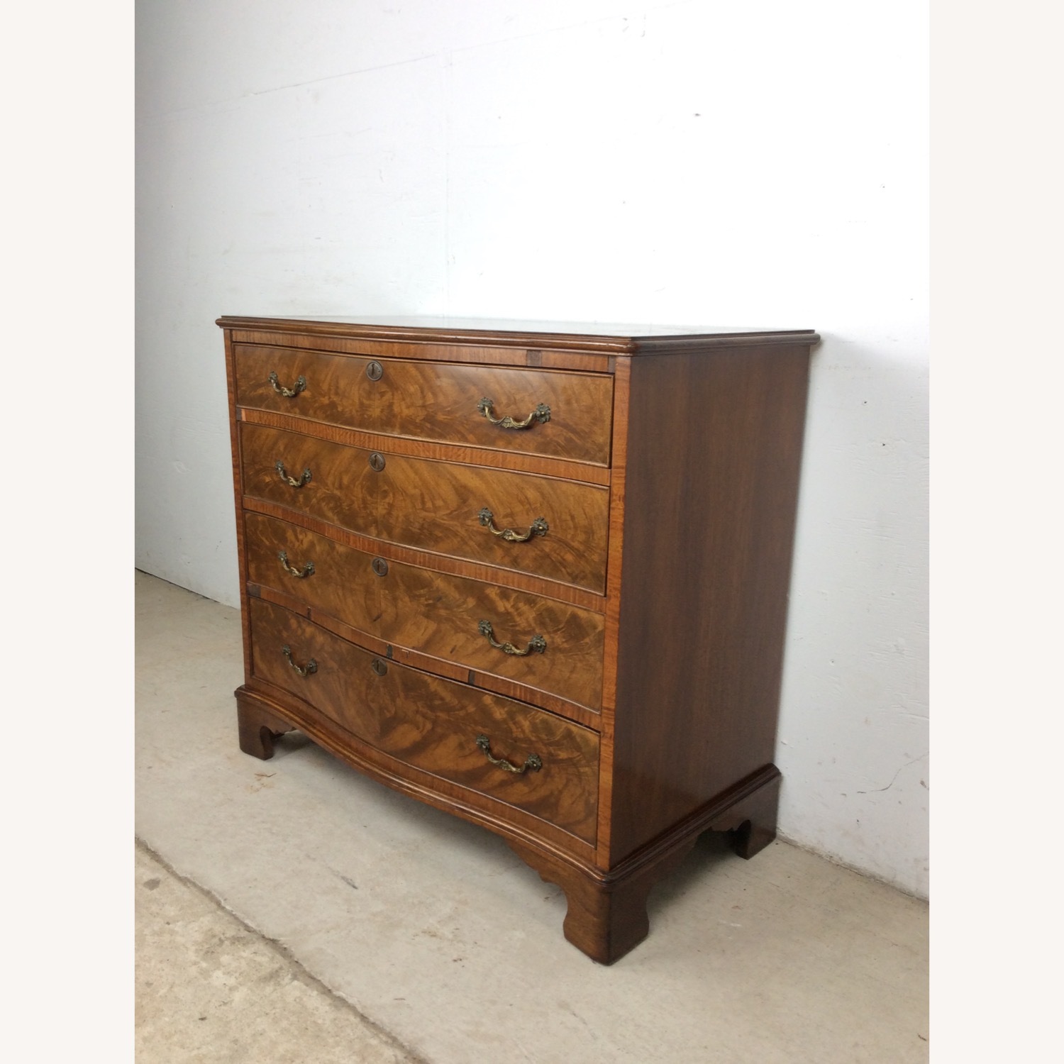 Antique Mahogany Chest with Brass Hardware - image-10