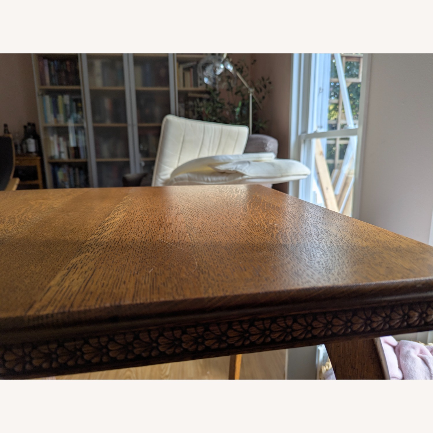 Vintage Two-Tier Oak Parlor Table - image-3