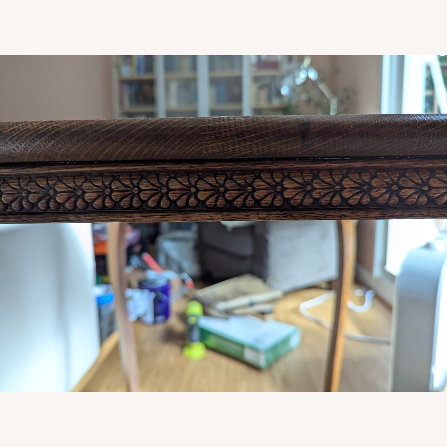 Vintage Two-Tier Oak Parlor Table - image-2