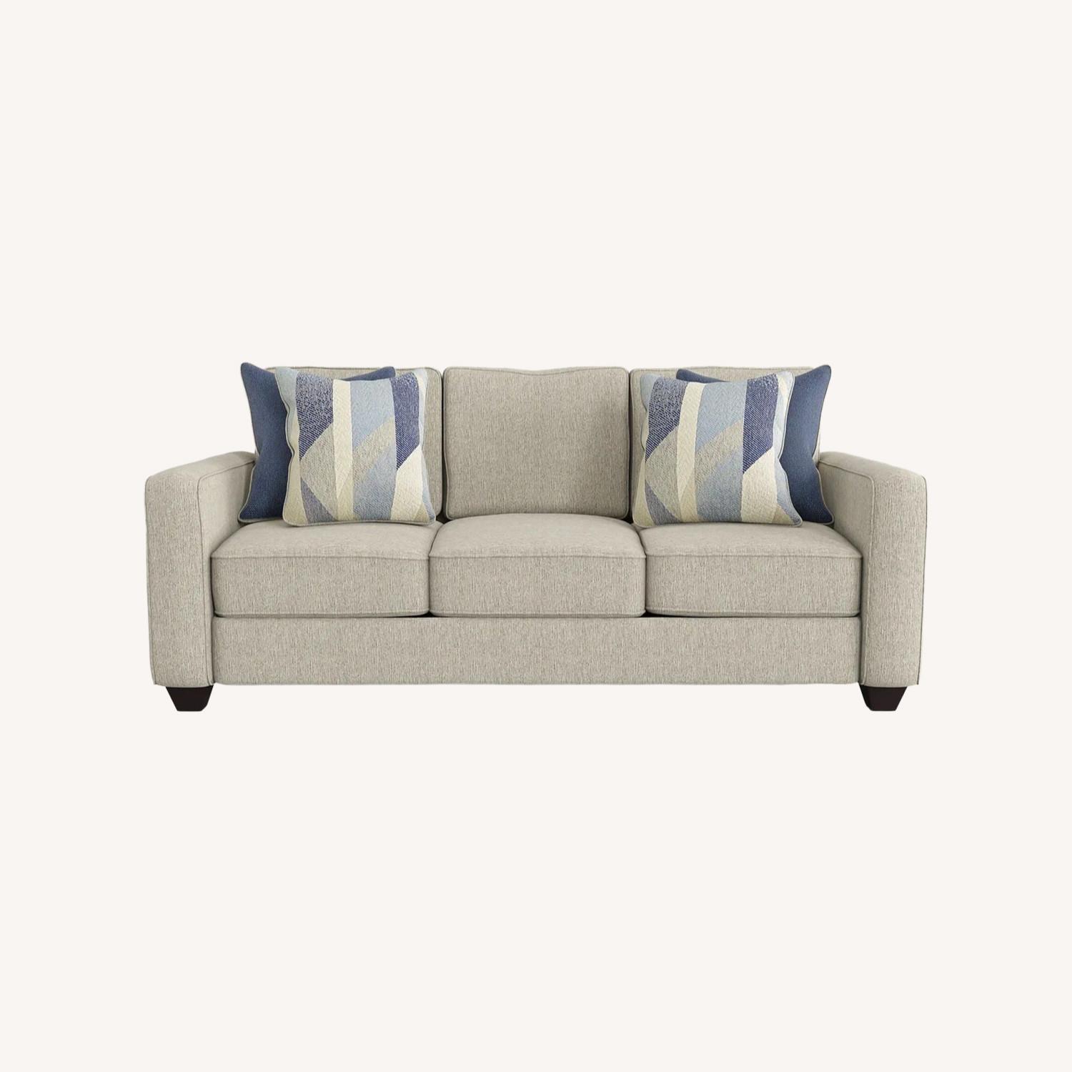 Rooms To Go Ridgewater Light Gray Sleeper Sofa - image-0