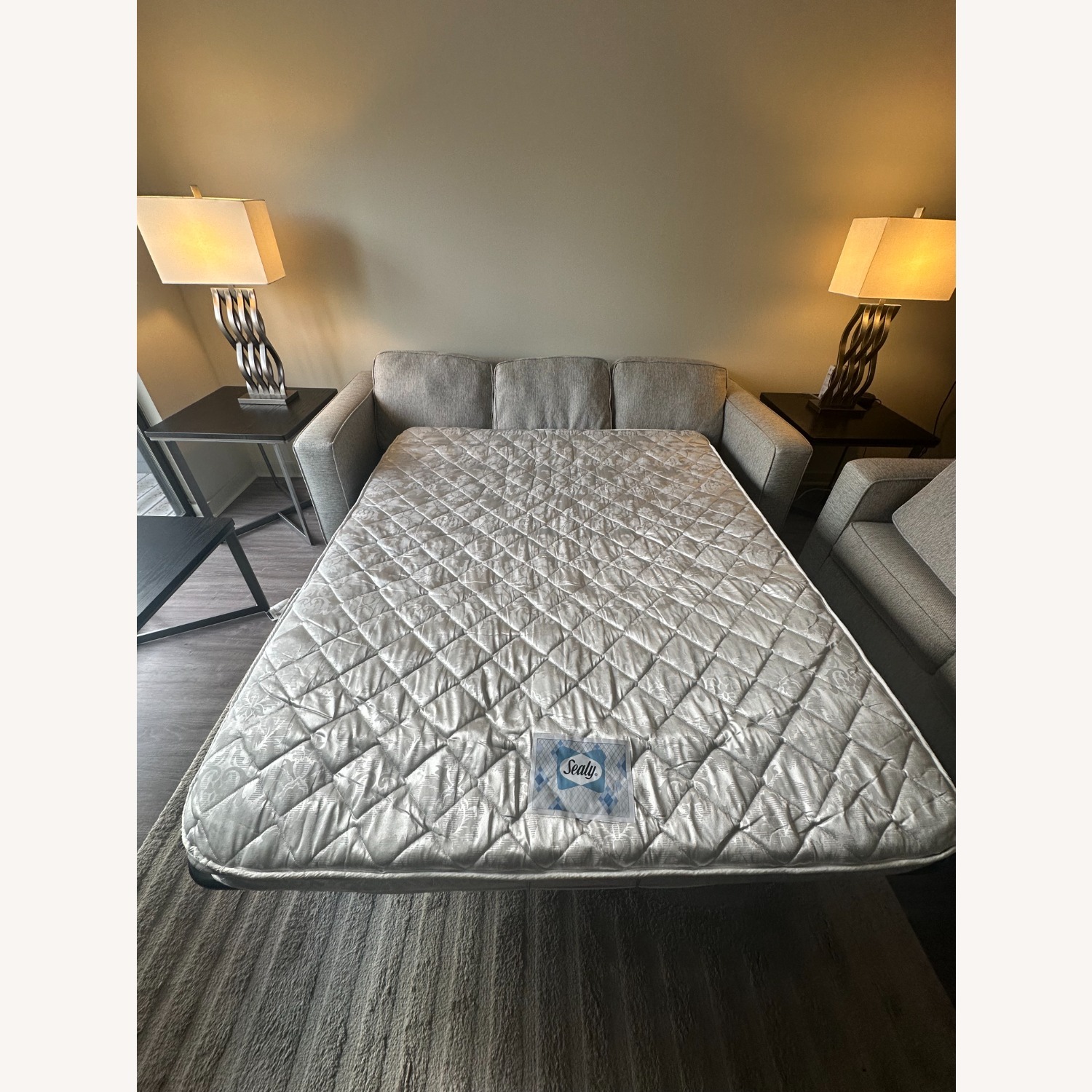 Rooms To Go Ridgewater Light Gray Sleeper Sofa - image-4